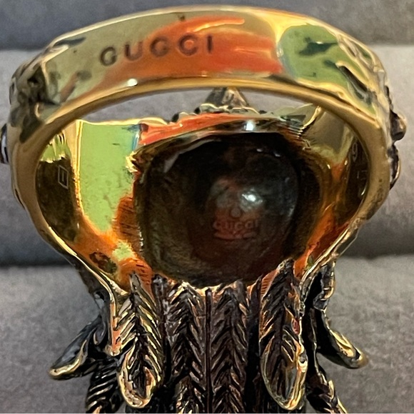 NEW Gucci Gold Bird Head Ring size 9 - Picture 10 of 16
